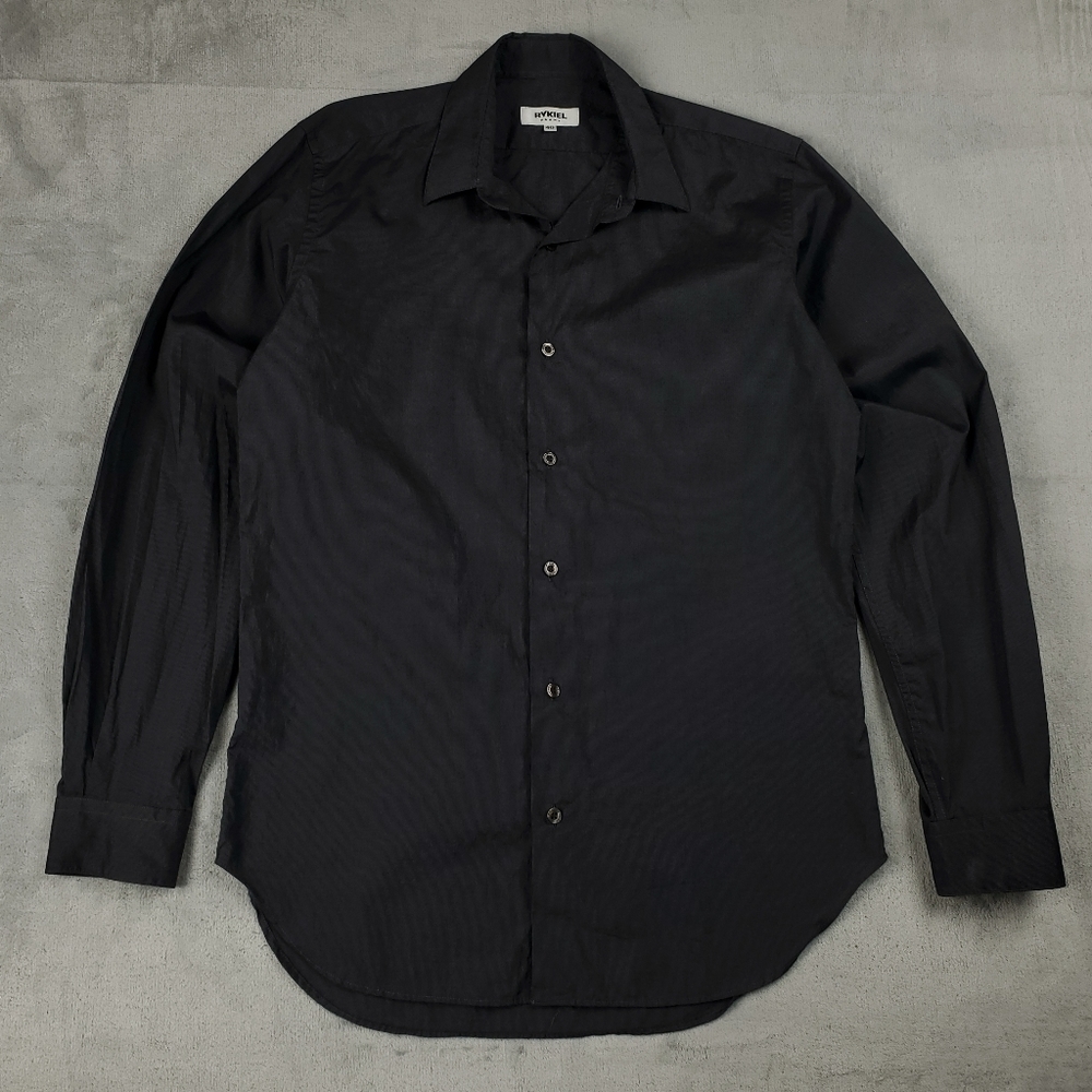 Rykiel Homme Dress Shirt Mens 40 Button Up Club Disco Metallic French Luxury